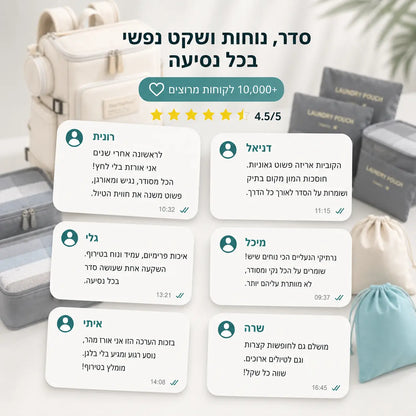 ביקורות לקוחות על ערכת הנסיעות FlexPack 