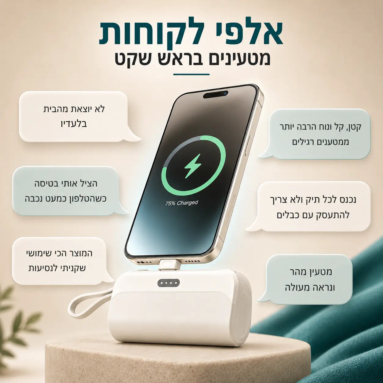 ביקורות לקוחות על המטען הנייד של KitFlow